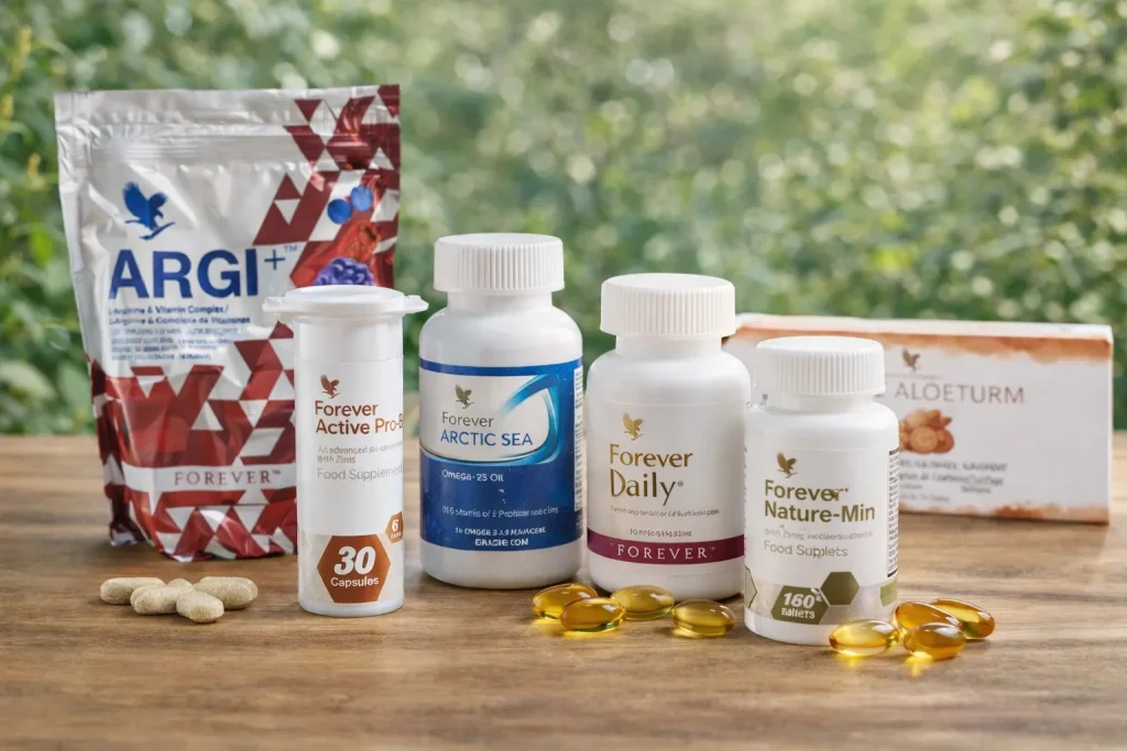 Suplimente alimentare Forever: ARGI+, Active Pro-B, Arctic Sea, Daily și Nature-Min
